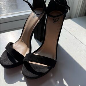 Windsor Black Strappy Stiletto Heels